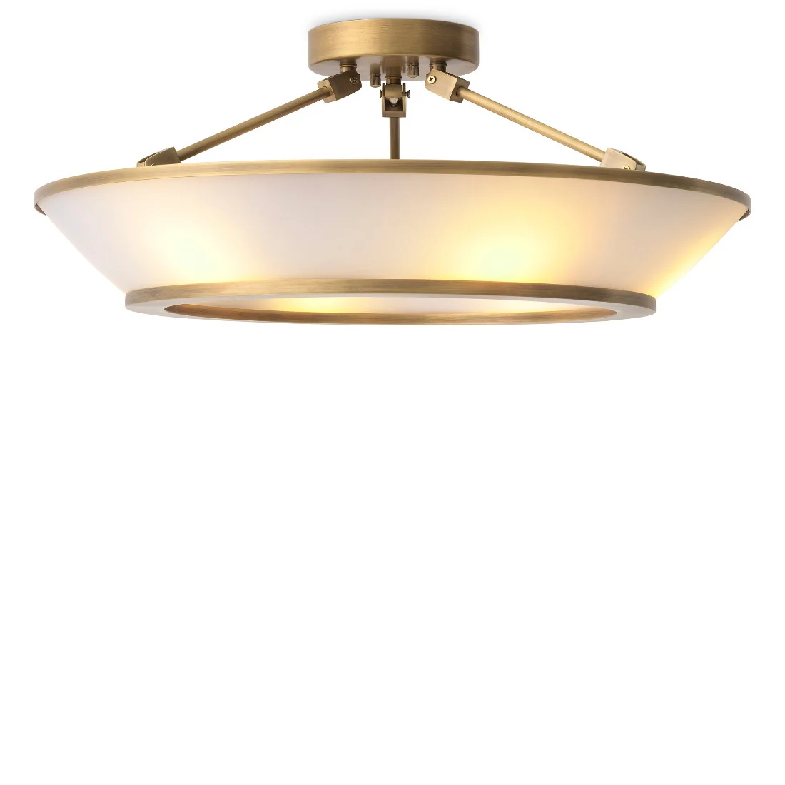 Eichholtz plafondlamp Ferette antiek messing - Afbeelding 2