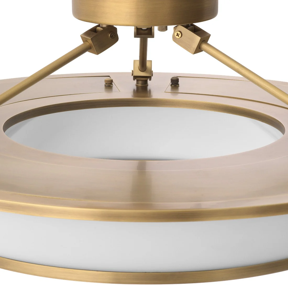 Eichholtz plafondlamp Ferette antiek messing - Afbeelding 7
