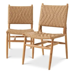 Outdoor dining chair Eichholtz Laroc Naturel set of 2