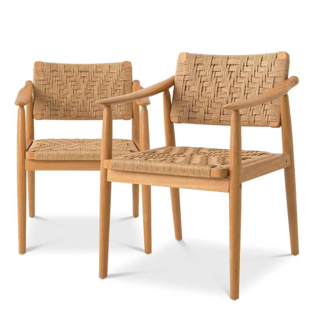 Outdoor dining chair Eichholtz Coral Bay Naturel set of 2 - Afbeelding 2