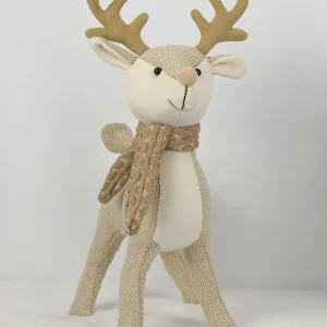 Hertje op 4 benen beige look 33 cm